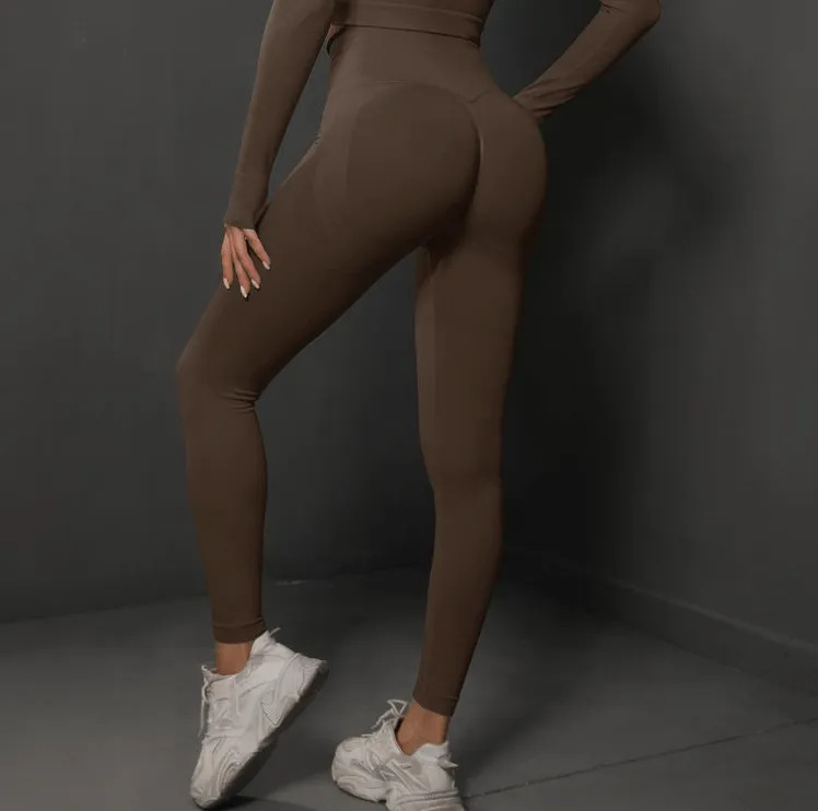 Sassy Copenhagen - Bobo Show push up leggings - Brown - Fitness shape wear (NOTE in preorder for week 3)