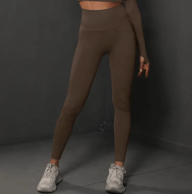 Sassy Copenhagen - Bobo Show push up leggings - Brown - Fitness shape wear (NOTE in preorder for week 3)