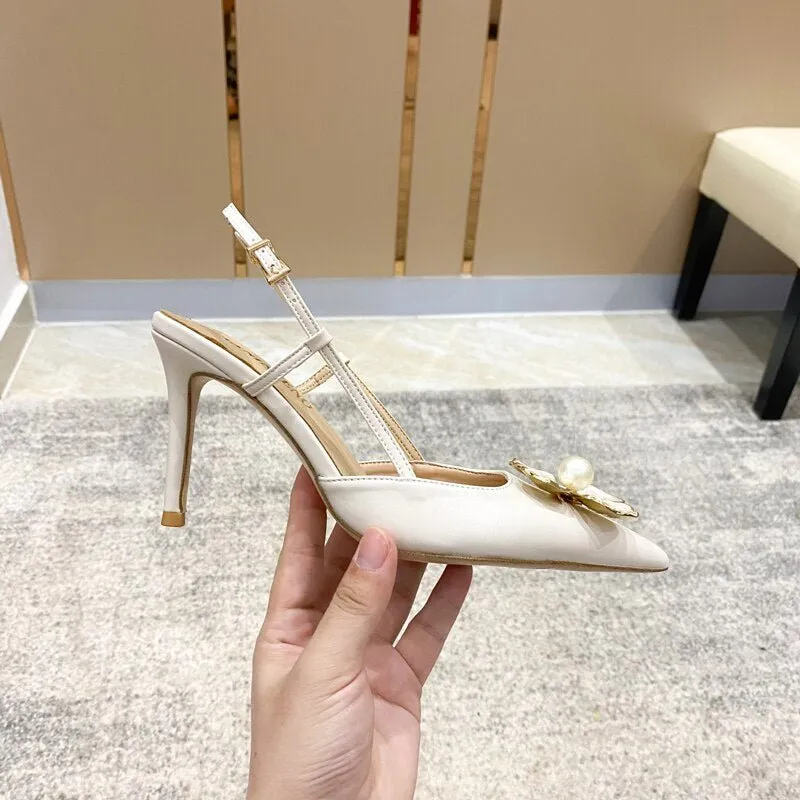 Stiletto high-heeled bridal wedding shoes