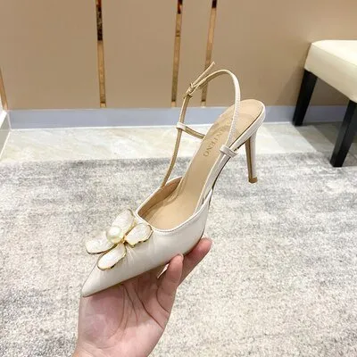 Stiletto high-heeled bridal wedding shoes