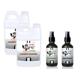 Super Sample Bundle - Two Unscented Mini Laundry Boosters   Two 4 oz Hockey Odor Eliminator Sprays