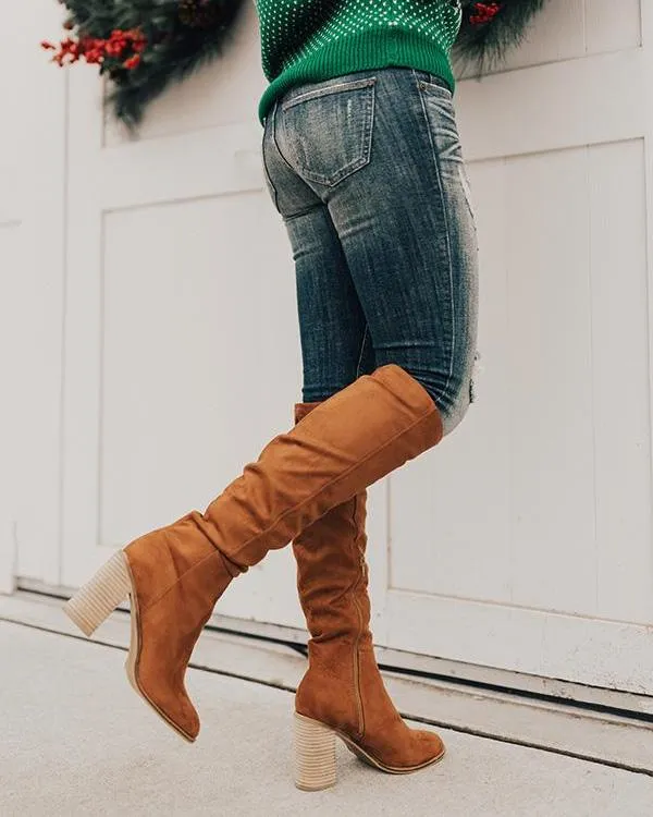 The Lynn Knee High Boot - Cinnamon