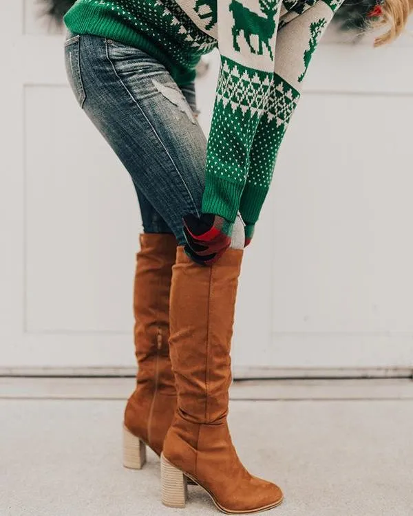 The Lynn Knee High Boot - Cinnamon