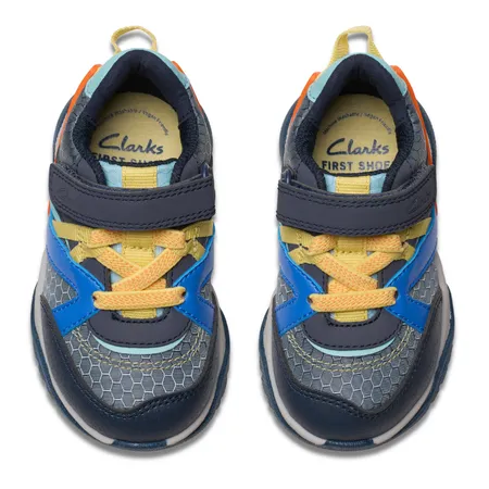 UK 4.5 Grey Combo Feather Pace Trainers