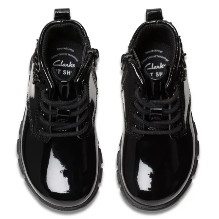 UK 6 Black Patent Evyn Boots