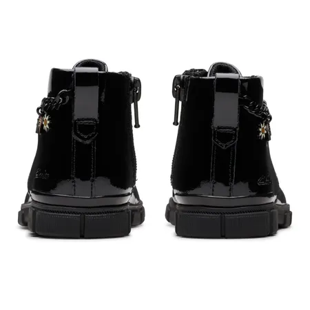 UK 6 Black Patent Evyn Boots