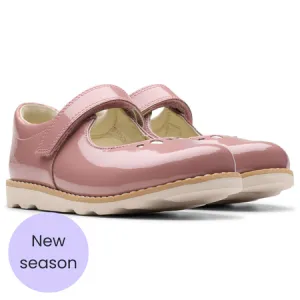 UK 7 Dusty Pink Crown Jane Patent Shoes