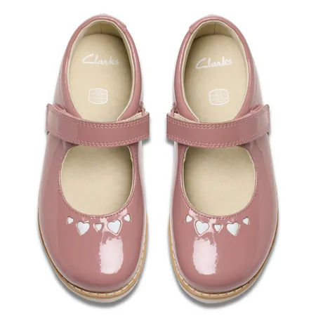 UK 7 Dusty Pink Crown Jane Patent Shoes