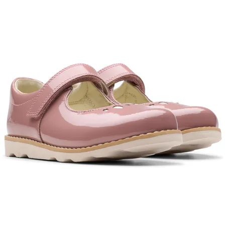 UK 7 Dusty Pink Crown Jane Patent Shoes