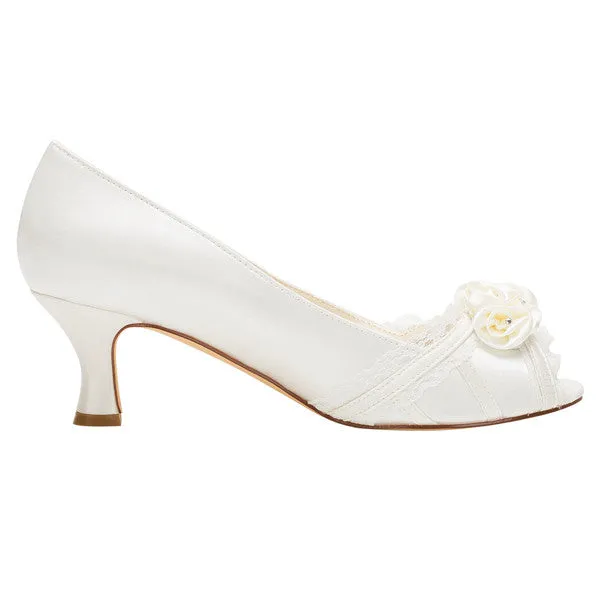 Wedding Dresses,Cheap Woman Shoes,Satin Stiletto Heel Peep Toe Pumps,L-592