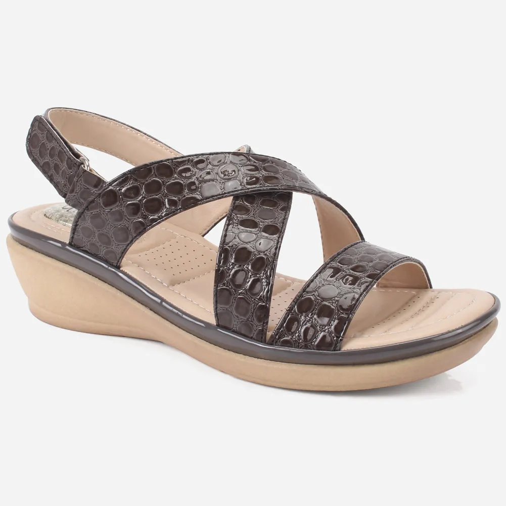 Women "ESTD" Comfort Flat Sandals